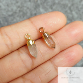 Golden Rutile Pencil Pendant, Gold/Rose Gold Electroplated Pencil Charm, Ethnic Pencil Pendant, Statement Jewelry, Gift For Her, Jewelry